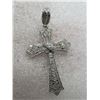 Image 1 : DIAMOND CROSS NECKLACE STERLING SILVER ENHANCER