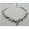 Image 1 : 87 DIAMOND NECKLACE GOLD ON STERLING SILVER