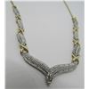 Image 3 : 87 DIAMOND NECKLACE GOLD ON STERLING SILVER