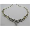 Image 4 : 87 DIAMOND NECKLACE GOLD ON STERLING SILVER