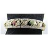 Image 3 : RUBY EMERALD SAPPHIRE BRACELET STERLING SILVER