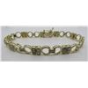 Image 1 : DIAMOND LINK CHAIN BRACELET GOLD & STERLING SILVER