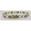 Image 2 : DIAMOND LINK CHAIN BRACELET GOLD & STERLING SILVER
