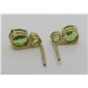 Image 2 : PERIDOT EARRINGS 14K YELLOW GOLD AUGUST BIRTHSTONE