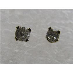 .2 CARAT DIAMOND STUD EARRINGS 14KT GOLD PIERCED