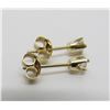 Image 2 : .2 CARAT DIAMOND STUD EARRINGS 14KT GOLD PIERCED