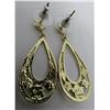 Image 2 : DIAMOND CUT EARRINGS 14K GOLD DANGLE