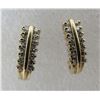 Image 1 : 28 VS DIAMONDS 1/2 HOOP EARRINGS 14K GOLD