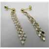 Image 1 : CHANDELIER EARRINGS 14K GOLD DANGLE WHITE & YELLOW
