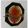 Image 4 : ANTIQUE CARVED SHELL CAMEO PIN 10K GOLD BROOCH