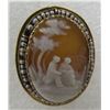 Image 3 : SEEDPEARL CAMEO 14K GOLD PIN PENDANT BROOCH