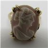 Image 6 : ANGELSKIN CAMEO RING 14K GOLD SIZE 6 CARVED SHELL
