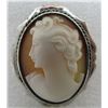 Image 1 : CAMEO PIN PENDANT BROOCH STERLING SILVER &10K GOLD