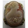 Image 4 : ANTIQUE FILIGREE CAMEO PIN PENDANT 14K GOLD BROOCH