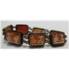 Image 1 : 7 CARVED SHELL CAMEO BRACELET 800 STERLING SILVER