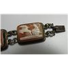Image 5 : 7 CARVED SHELL CAMEO BRACELET 800 STERLING SILVER