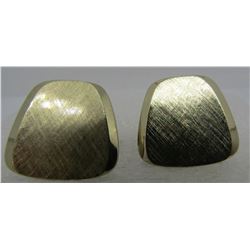MIDCENTURY MODERN CUFFLINKS GOLD ON 800 STERLING