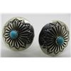 Image 1 : TURQUOISE CUFFLINKS STERLING SILVER NAVAJO