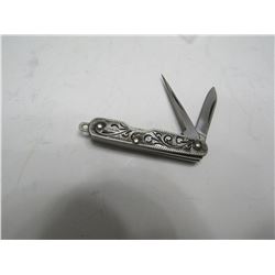 STERLING SILVER MINI PIPE KNIFE 2 BLADES