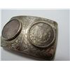 Image 3 : TWO MORGAN SILVER DOLLARS IN STERLING BELT BUCKLE
