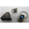 Image 2 : STERLING NAVAJO TURQUOISE BELL KEYCHAIN RING LOT