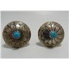 Image 1 : STERLING SILVER TURQUOISE CONCHO CUFFLINKS