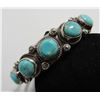 Image 1 : NATIVE AMERICAN SIGNED TURQUOISE STERLING BRACELET