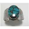 Image 1 : LARGE 85G SIGNED STERLING TURQUOISE CUFF BRACELET