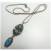 Image 1 : STERLING NATIVE AMERICAN TURQUOISE NECKLACE
