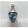 Image 1 : NAVAJO SQUASH BLOSSOM RING STERLING TURQUOISE