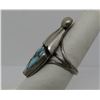 Image 2 : NAVAJO SQUASH BLOSSOM RING STERLING TURQUOISE