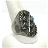 Image 1 : LARGE MANS OLD PAWN STERLING TURQUOISE RING SZ10