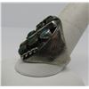 Image 3 : LARGE MANS OLD PAWN STERLING TURQUOISE RING SZ10