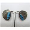 Image 3 : VINTAGE SIGNED TURQUOISE STERLING EARRINGS