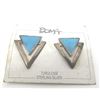 Image 1 : BOMA NAVAJO TURQUOISE STERLING EARRINGS TRIANGLE