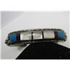 Image 2 : MOSAIC INLAY TURQUOISE PEARL STERLING BRACELET