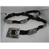 Image 1 : SIGNED J NAVAJO CONCHO BELT STERLING TURQUOISE
