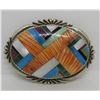 Image 2 : RAY JACK MOSAIC INLAY STERLING BELT BUCKLE 109G