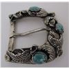 Image 3 : PAT AREIAS TURQUOISE BELT BUCKLE STERLING SILVER