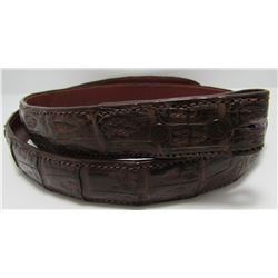 PAT AREIAS GENUINE CAIMAN CROCODILE LEATHER BELT