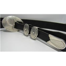 PLATERO BELT BUCKLE STERLING SILVER 4PC SET