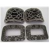 Image 1 : 2 PAIR SHOE BUCKLES FRENCH CUT STEEL & MUSI