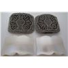 Image 1 : 2 PAIR SHOE BUCKLES ANTIQUE HOLFAST STEEL CUT BEAD