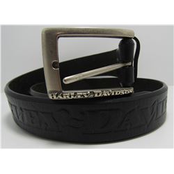 HARLEY DAVIDSON LEATHER BELT 34 & BUCKLE 97641-06V