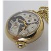 Image 3 : BUCHERER 14K GOLD SKELETON BALL WATCH NECKLACE 20"