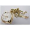 Image 4 : BUCHERER 14K GOLD SKELETON BALL WATCH NECKLACE 20"