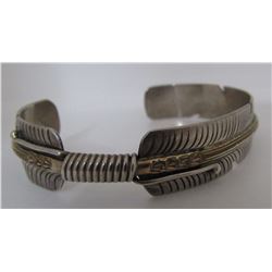 GLEN WILLIE FEATHER CUFF BRACELET STERLING SILVER
