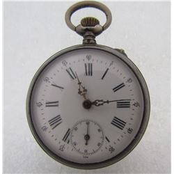 L"ALOUETTE 800 STERLING SILVER POCKET WATCH