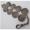 Image 2 : POCKET WATCH FOB US SILVER COINS HALF DIME 3 CENT