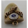 Image 4 : SOLID GOLD ELK TOOTH WATCH FOB PENDANT BPOE ENAMEL